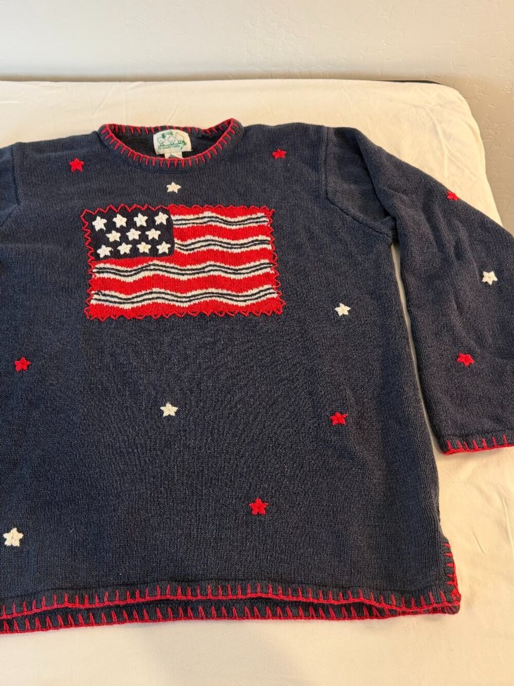 Vintage The Quaker Factory USA American Flag Patriotic